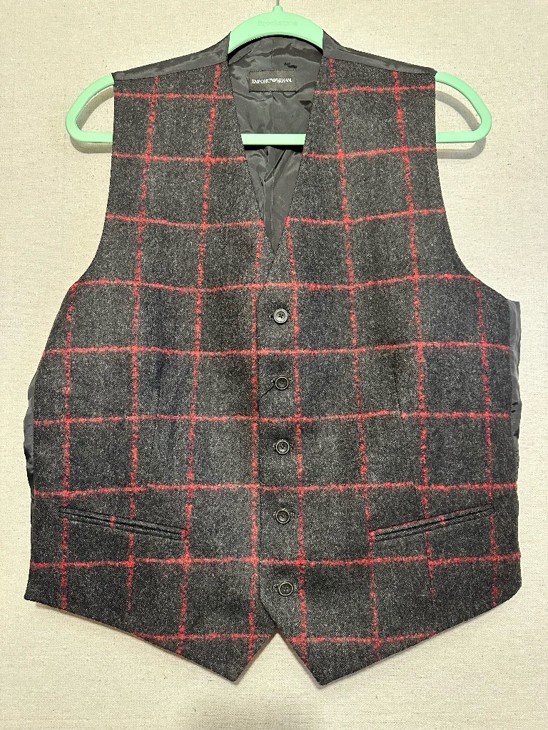 Nwt Emporio Armani Wool Suit Vest - Size It. 52/Us 42